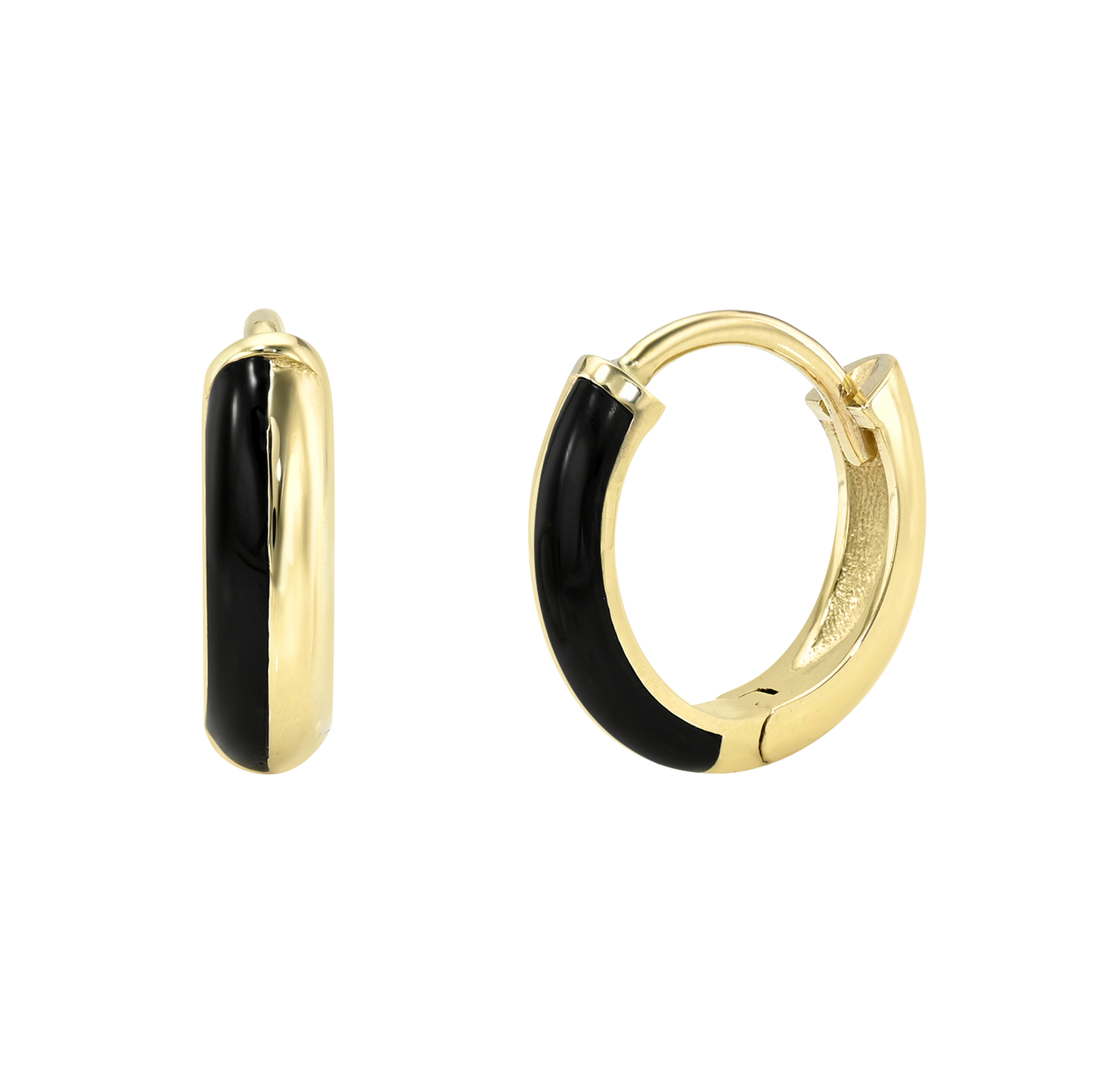 enamel gold huggies