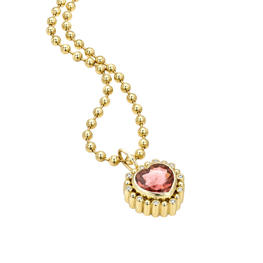 Tourmaline Heart Frida Charm