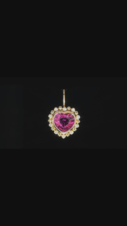 Tourmaline Heart Frida Charm